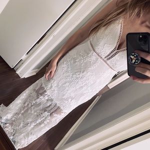 Lace full-length maxi dress